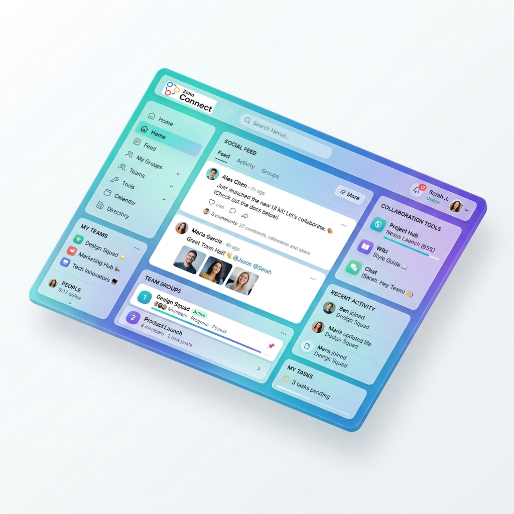 Zoho CRM Dashboard Mockup
